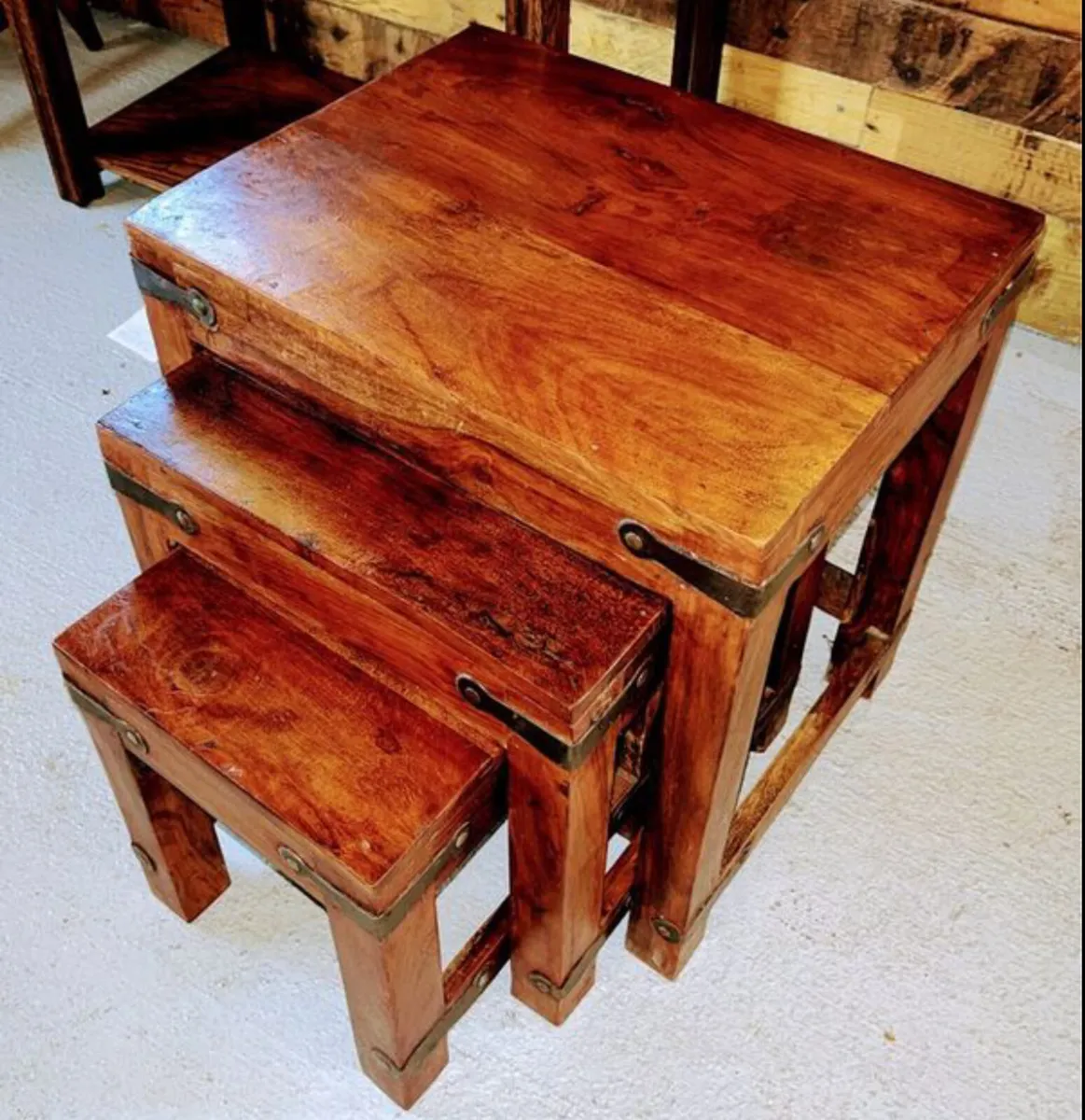 Sheesham Thakat Nest of Tables  Indian rosewood - Image 1