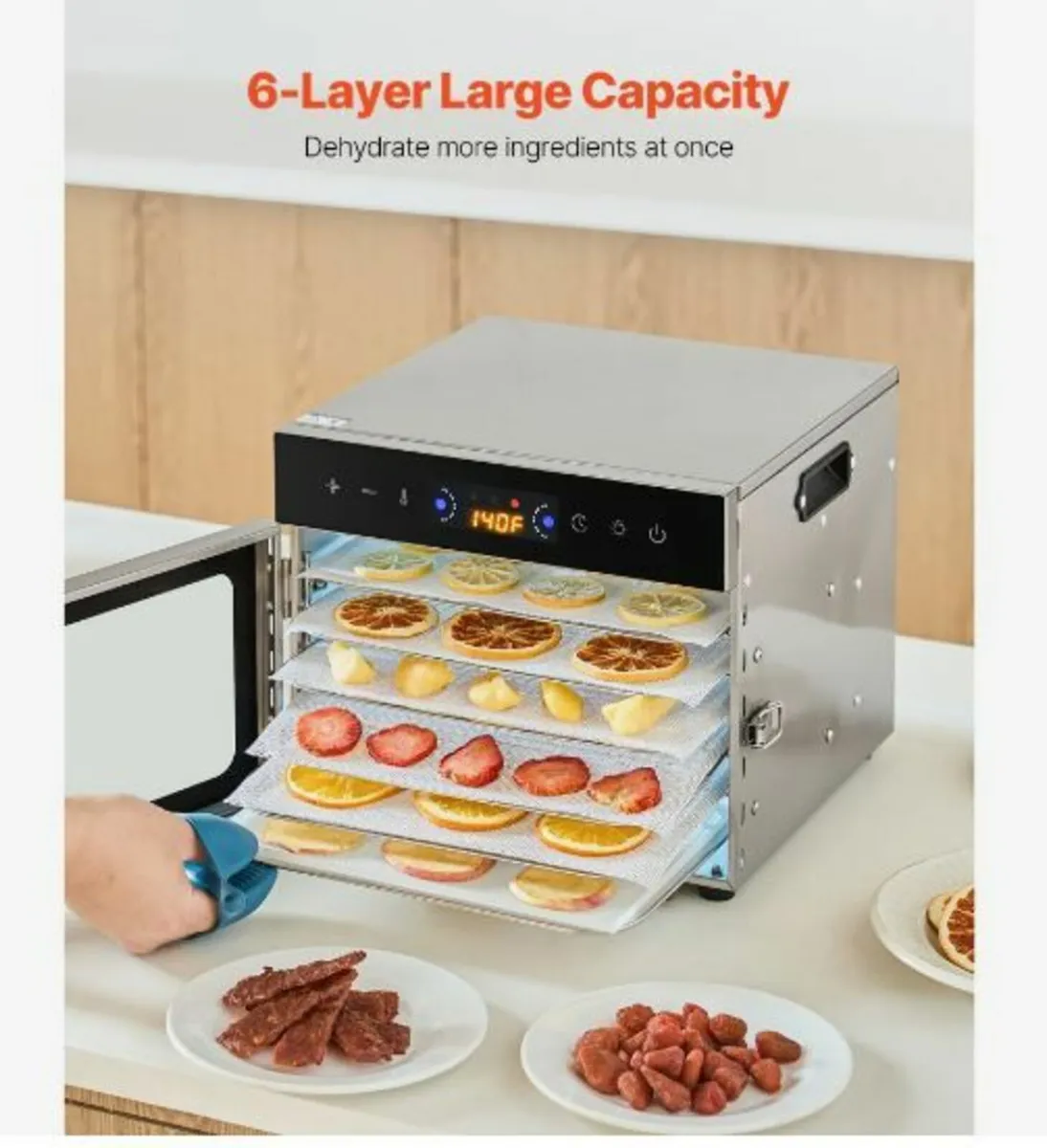 6 Trays Food Dehydrator Machine - Image 3