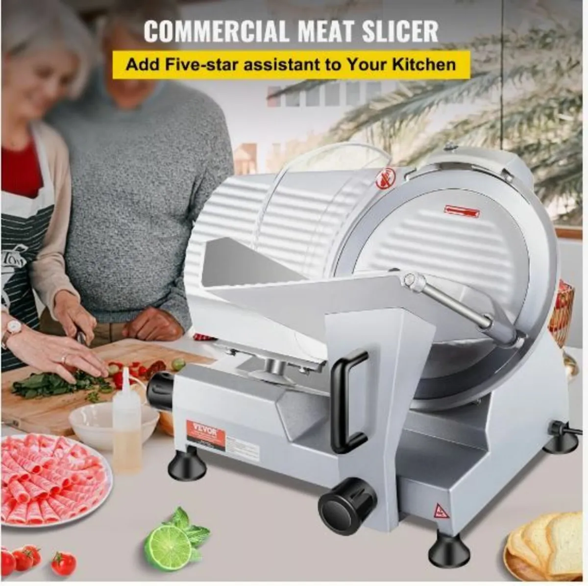 Commercial Meat Slicer, 240W Electric - Image 2