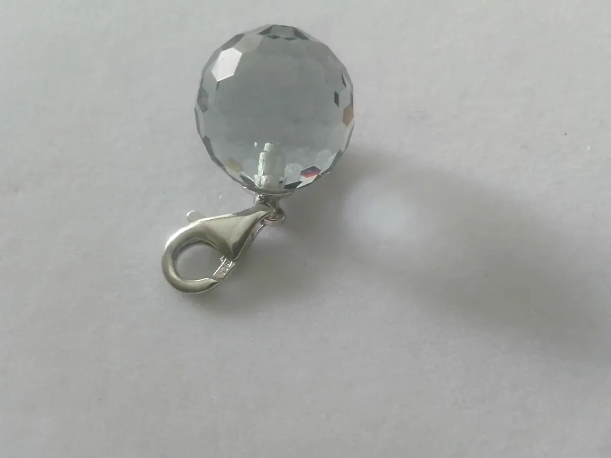 STERLING SILVER ESPRIT CRYSTAL ORB CHARM PENDANT - Image 3