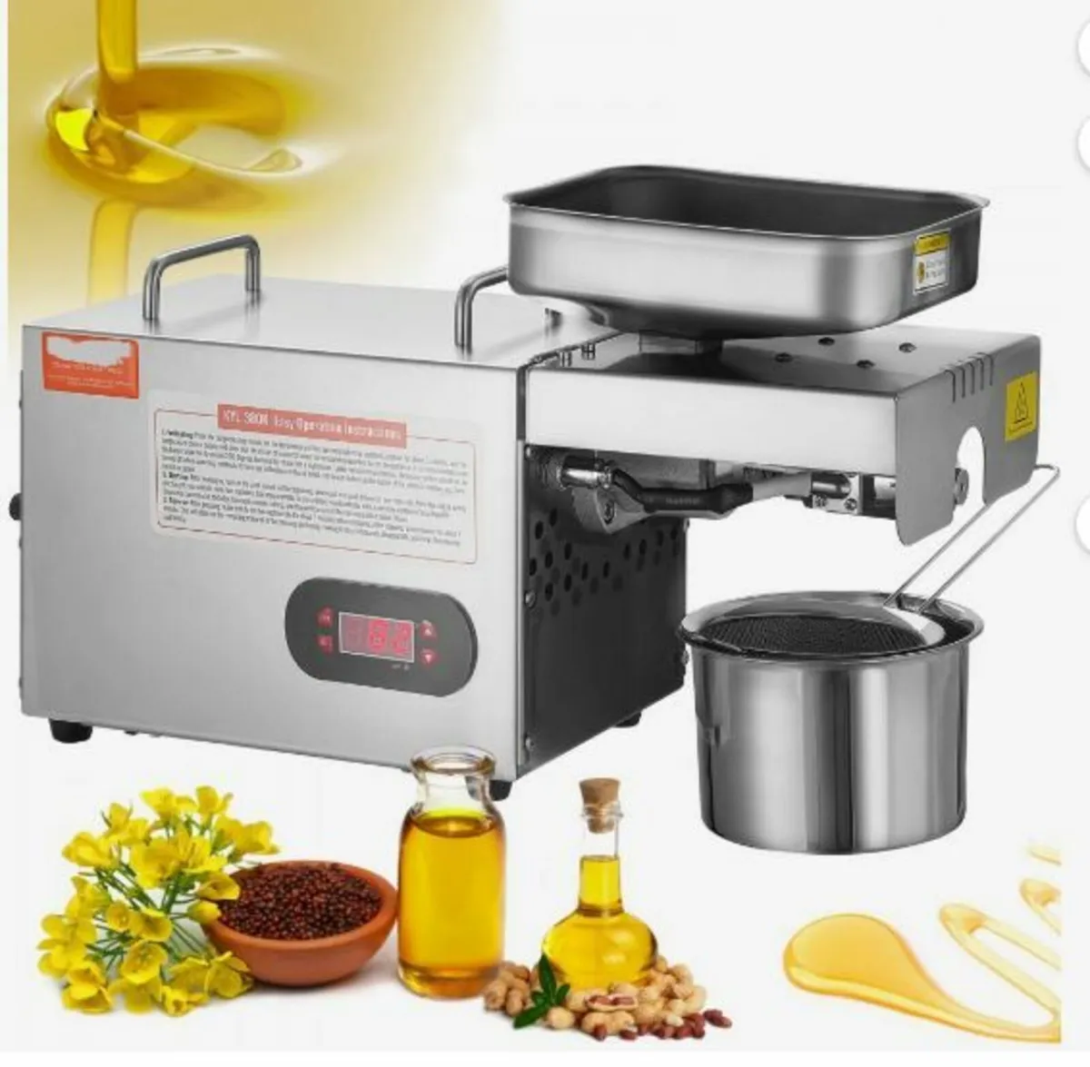 Electric Oil Press Machine, 850W - Image 1