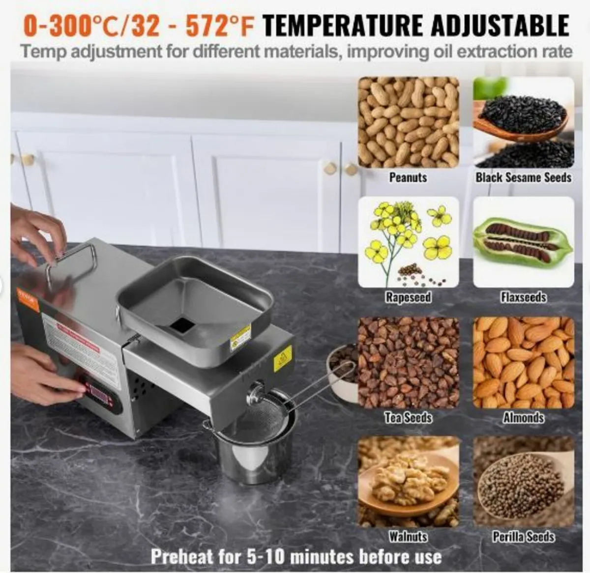 Electric Oil Press Machine, 850W - Image 3