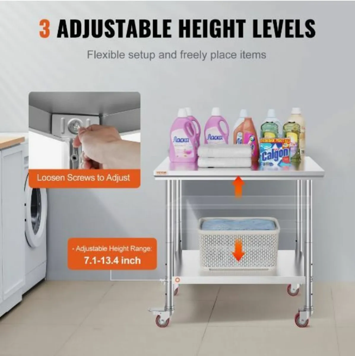 Stainless Steel Catering Work Table 36x24 Inch - Image 4