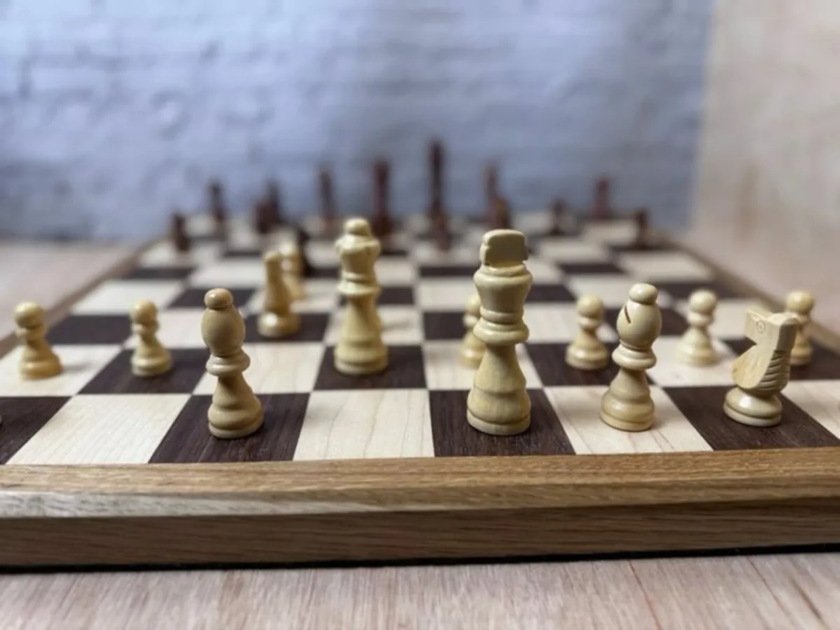 Handmade Chessboard - Walnut, Maple and Oak - Image 4
