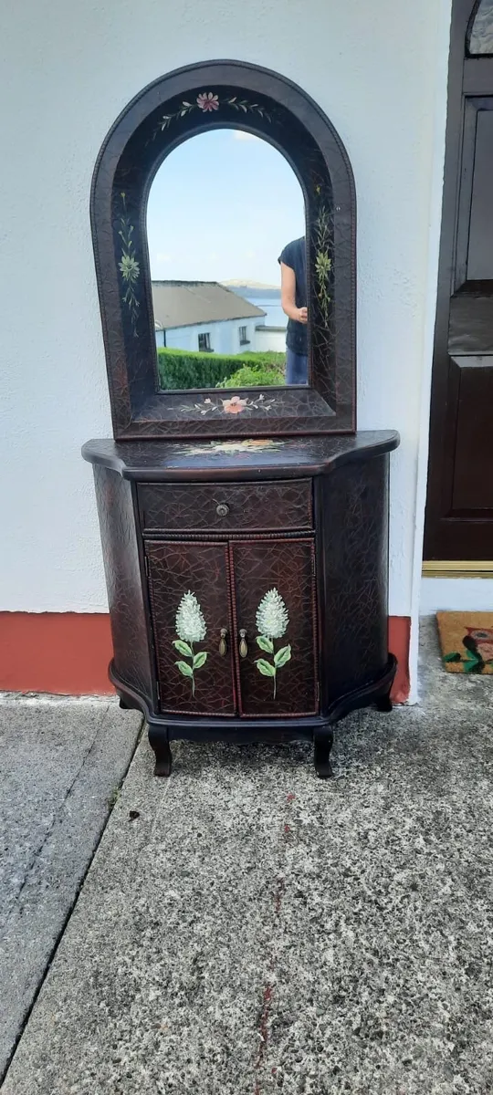 Vintage Brown Dressing Table with Removable Mirror - Image 2