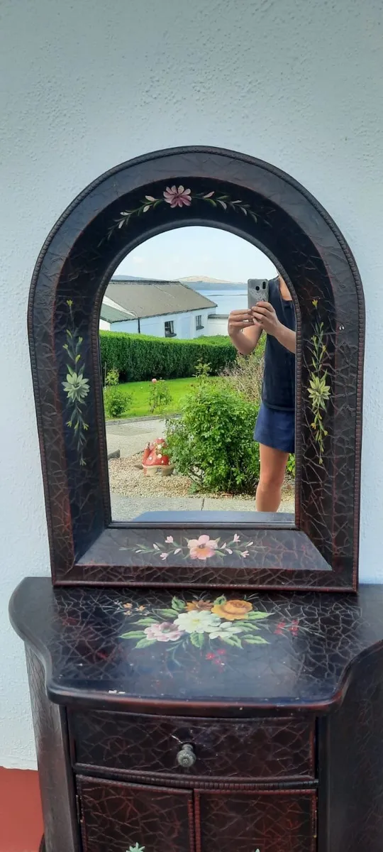 Vintage Brown Dressing Table with Removable Mirror - Image 3
