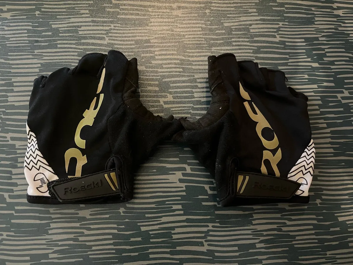 Cycling Gloves, Roeckl, black, size 7 - Image 1