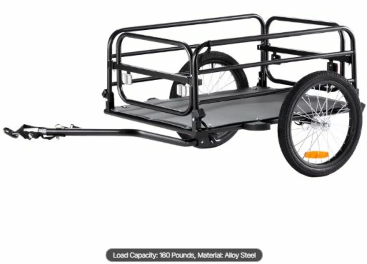 Bike Cargo Trailer, 72.5 kg Load Capacity, Heavy- - Image 1