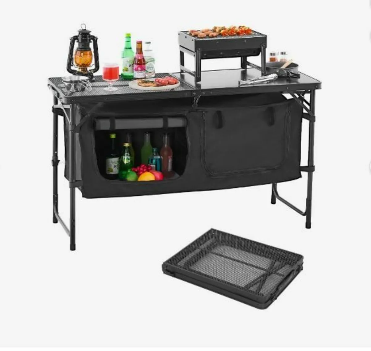 Camping Kitchen Table Folding Portable Adjustable - Image 2