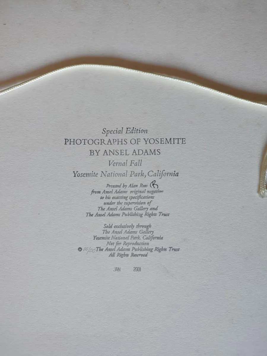 Ansel Adams "Vernal Fall" – Gelatin Silver Print - Image 2