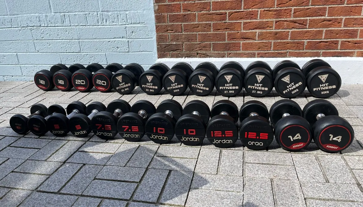 389kg jordan // hit fitness urethane dumbbells - Image 2