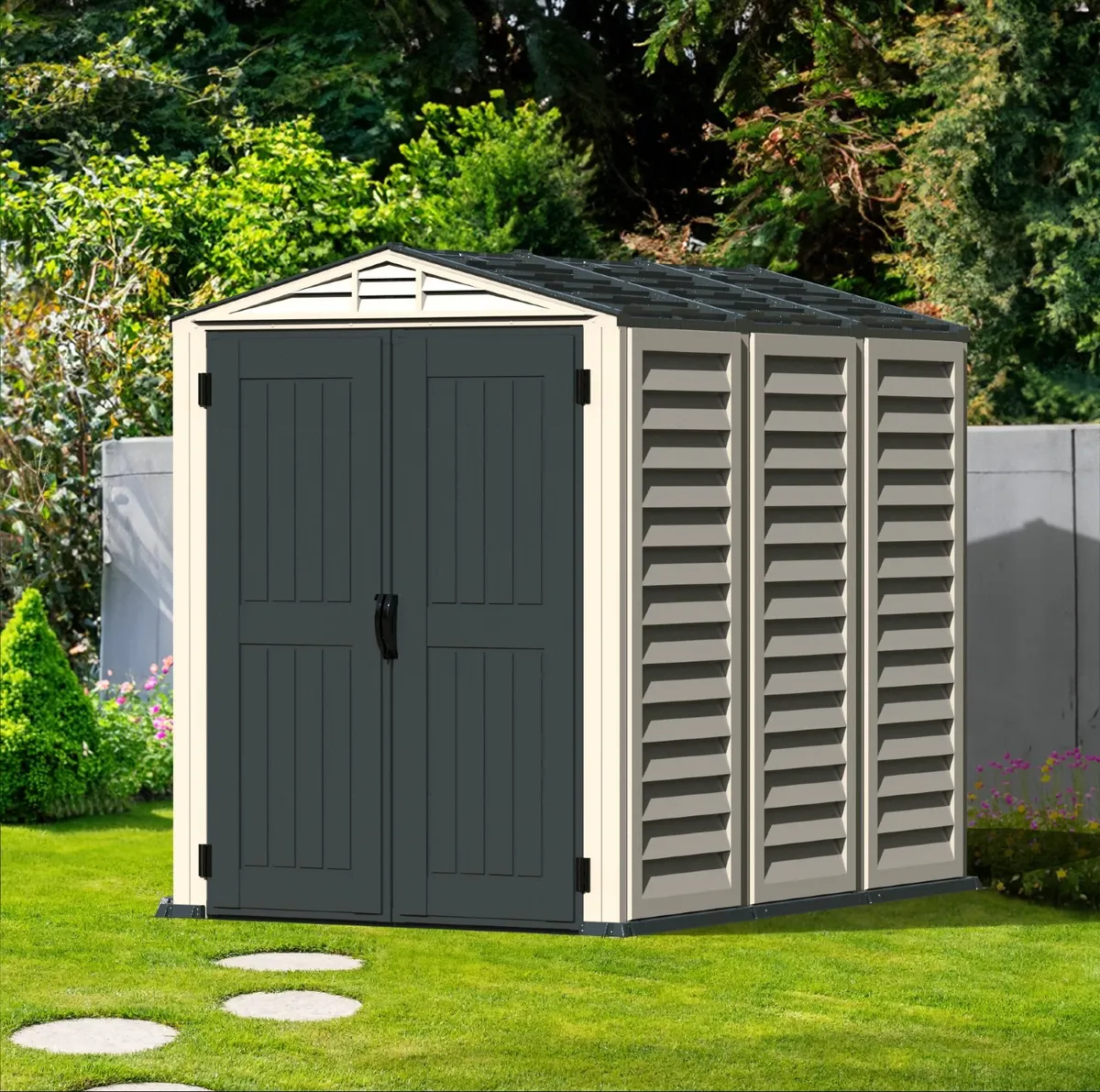 5x8 Yardmate Vinyl Sheds : Free 3 Day Delivery - Image 1