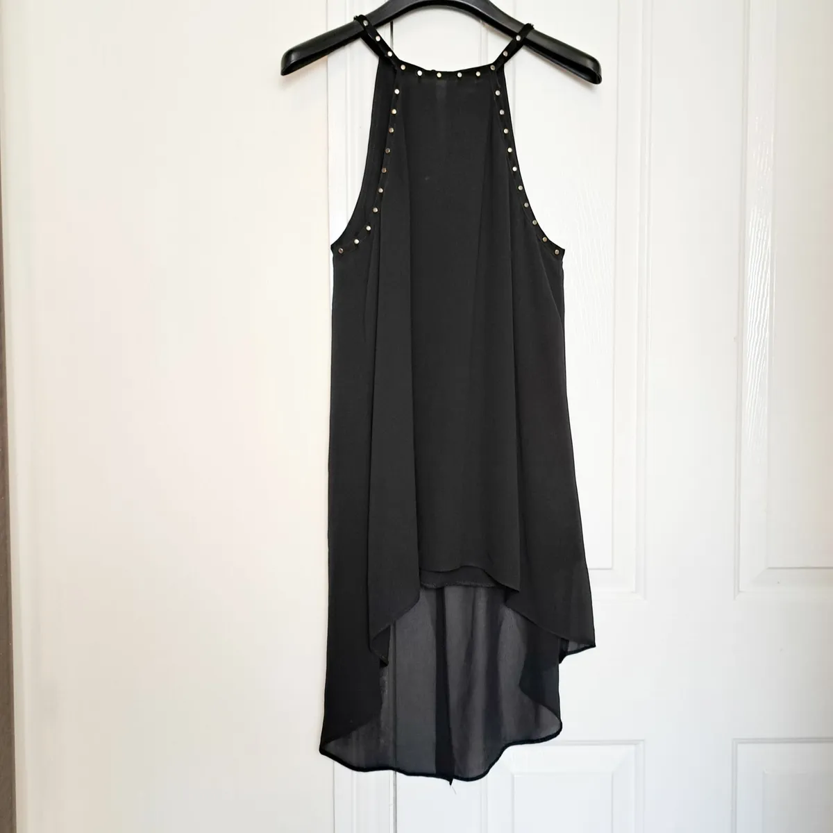 New Look Black Flowy Sleeveless Blouse 8UK/36EU - Image 1