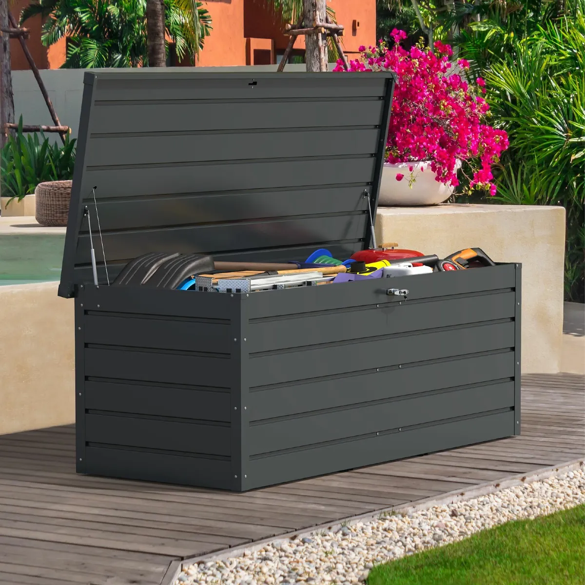Large  Palladium Steel Patio Boxes. - Image 1