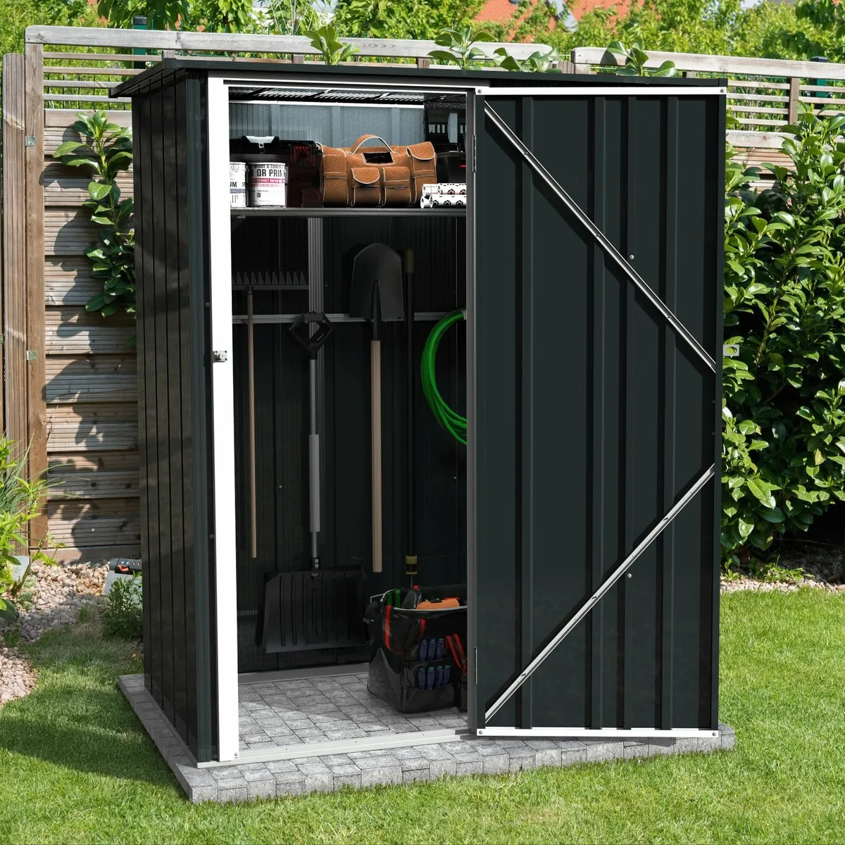 Easy-Store 5x3 Steel  Garden Sheds Green or Grey . - Image 3