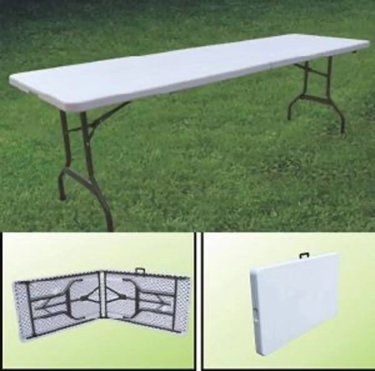 New 8ft x 2ft6 Folding Half Trestle Tables