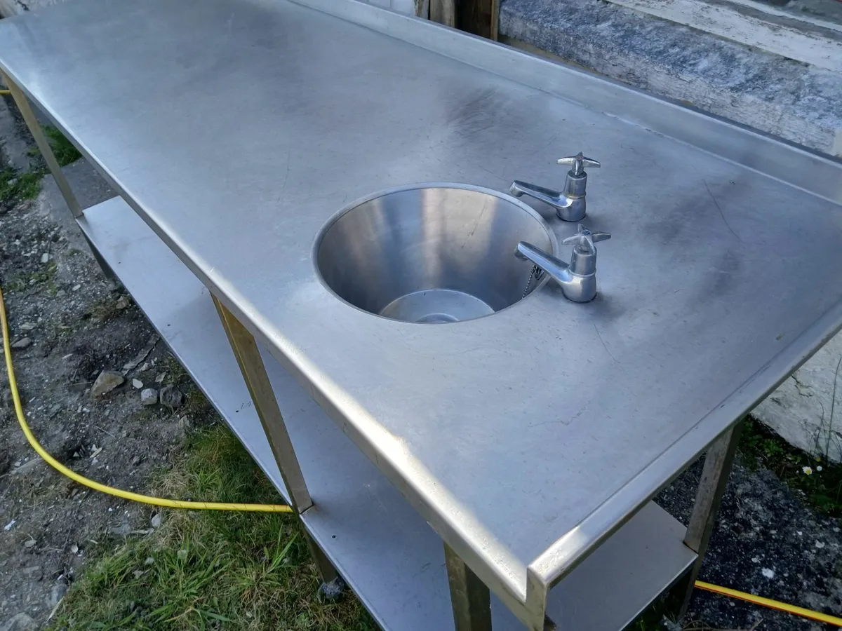 Stainless steel table /sink unit delivered - Image 1