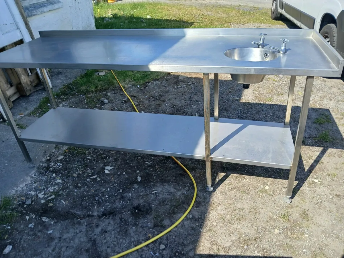 Stainless steel table /sink unit delivered - Image 2