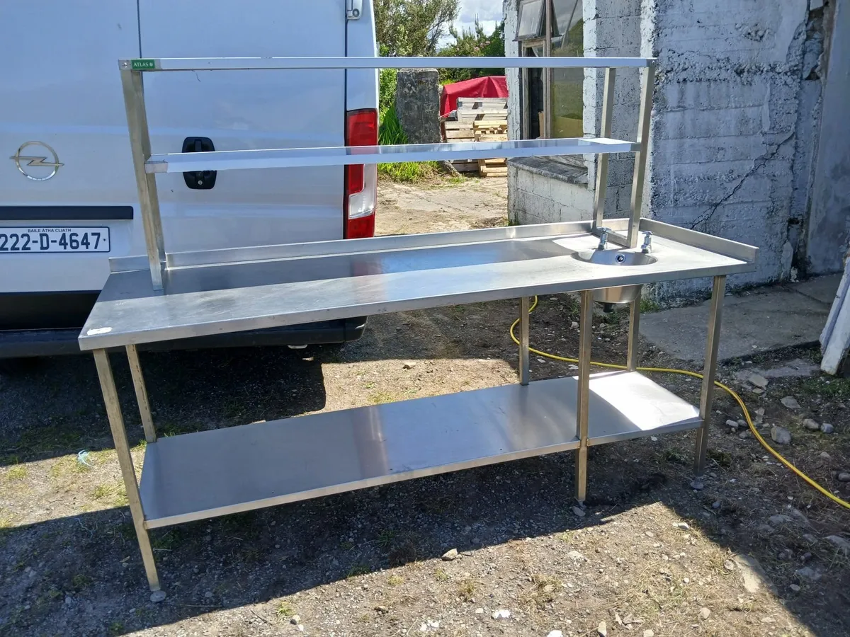 Stainless steel table /sink unit delivered - Image 3