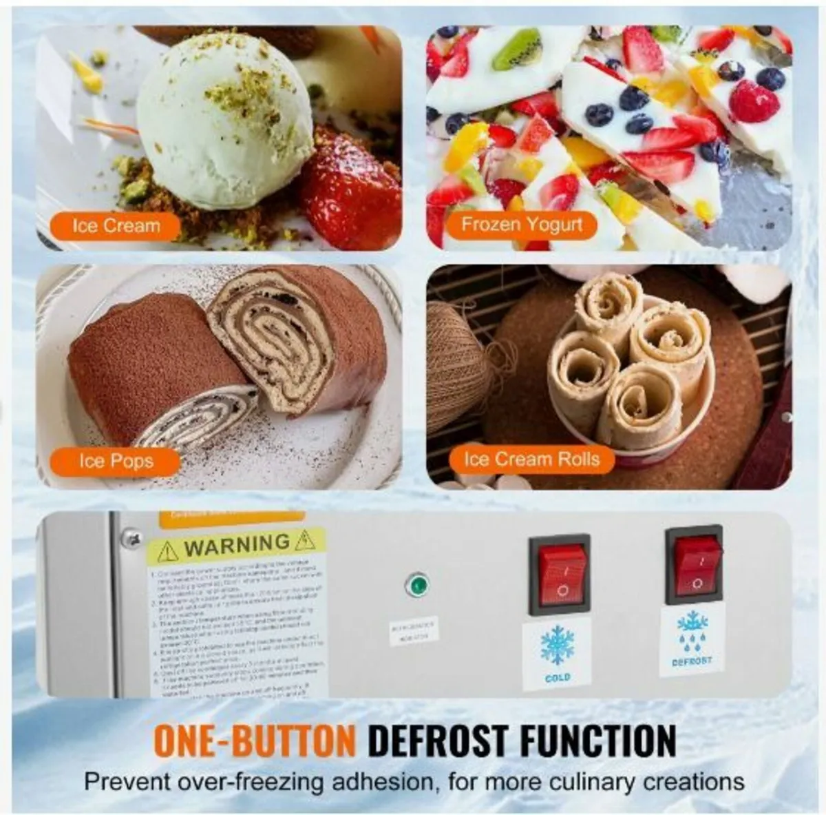 Fried Ice Cream Roll Machine Rolled Ice Cream - Image 4