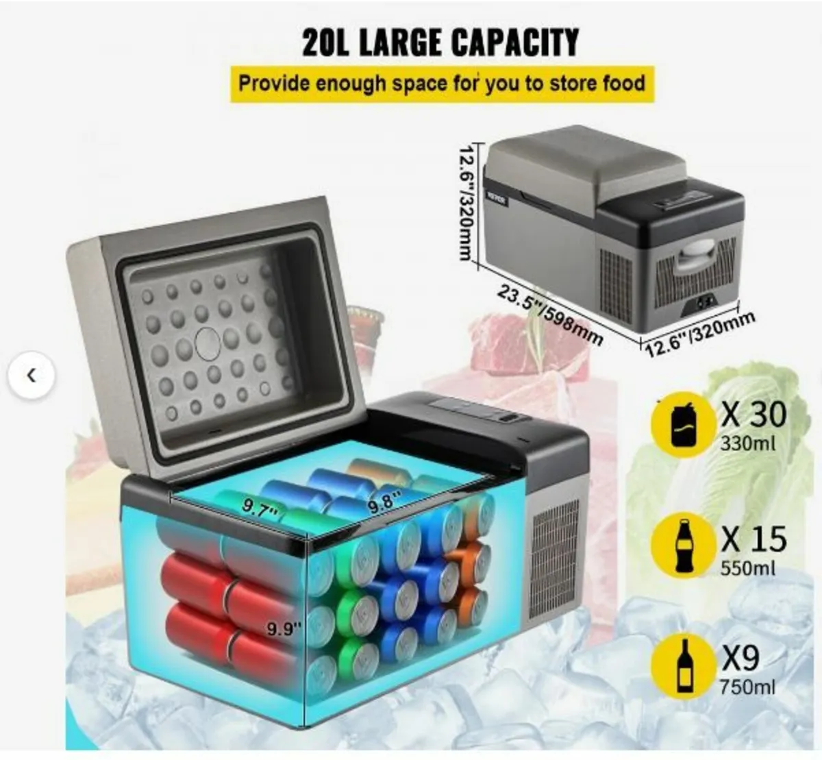 Car Refrigerator 20L Compressor - Image 2