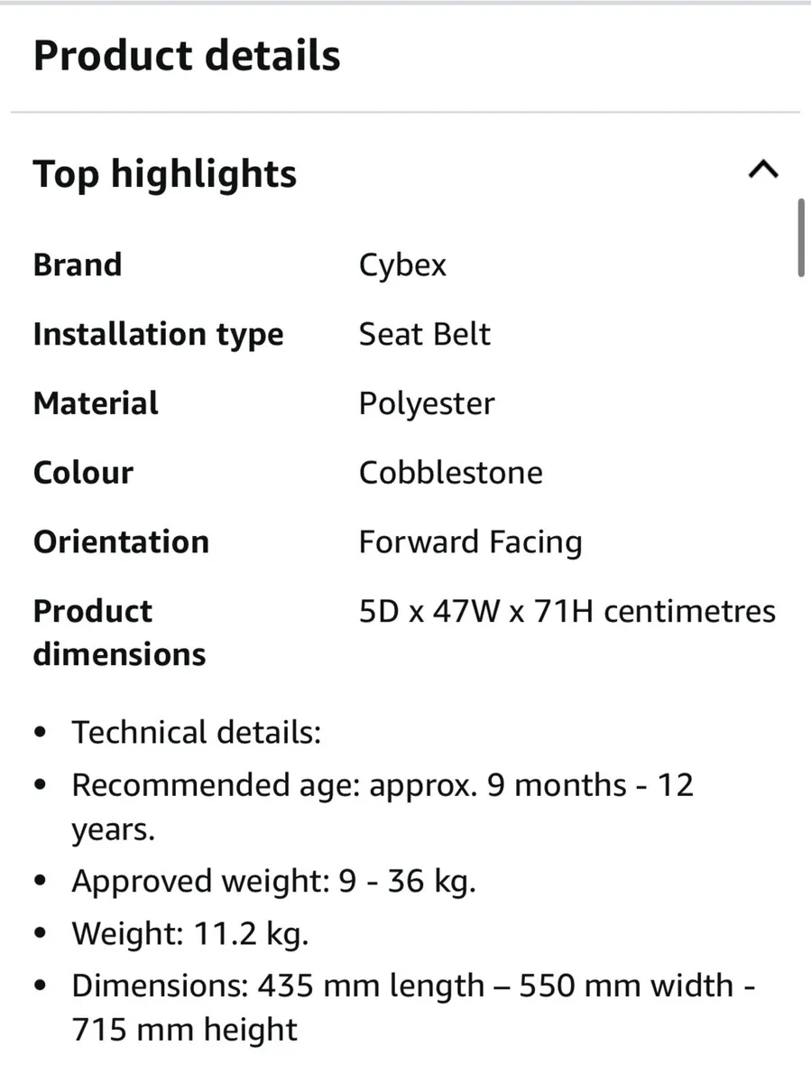 Cybex children car seats - Image 4
