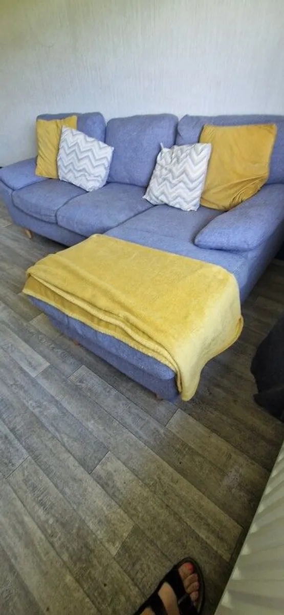 grey chaise longue sofa - Image 4