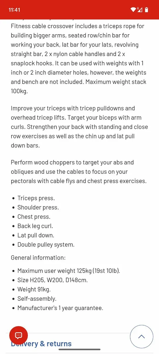 Cross cable pulley machine - Image 1