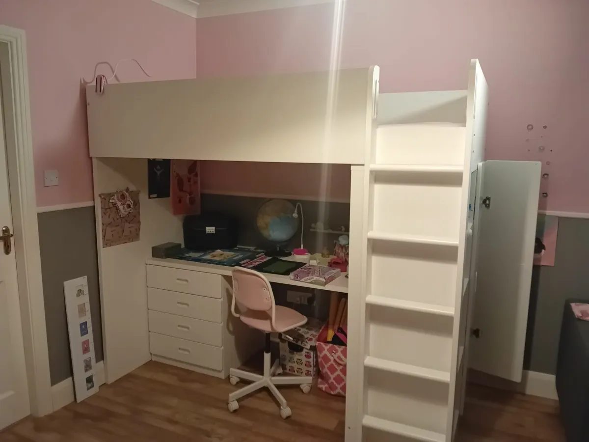 Childs bed unit with desk and  storage - Image 1