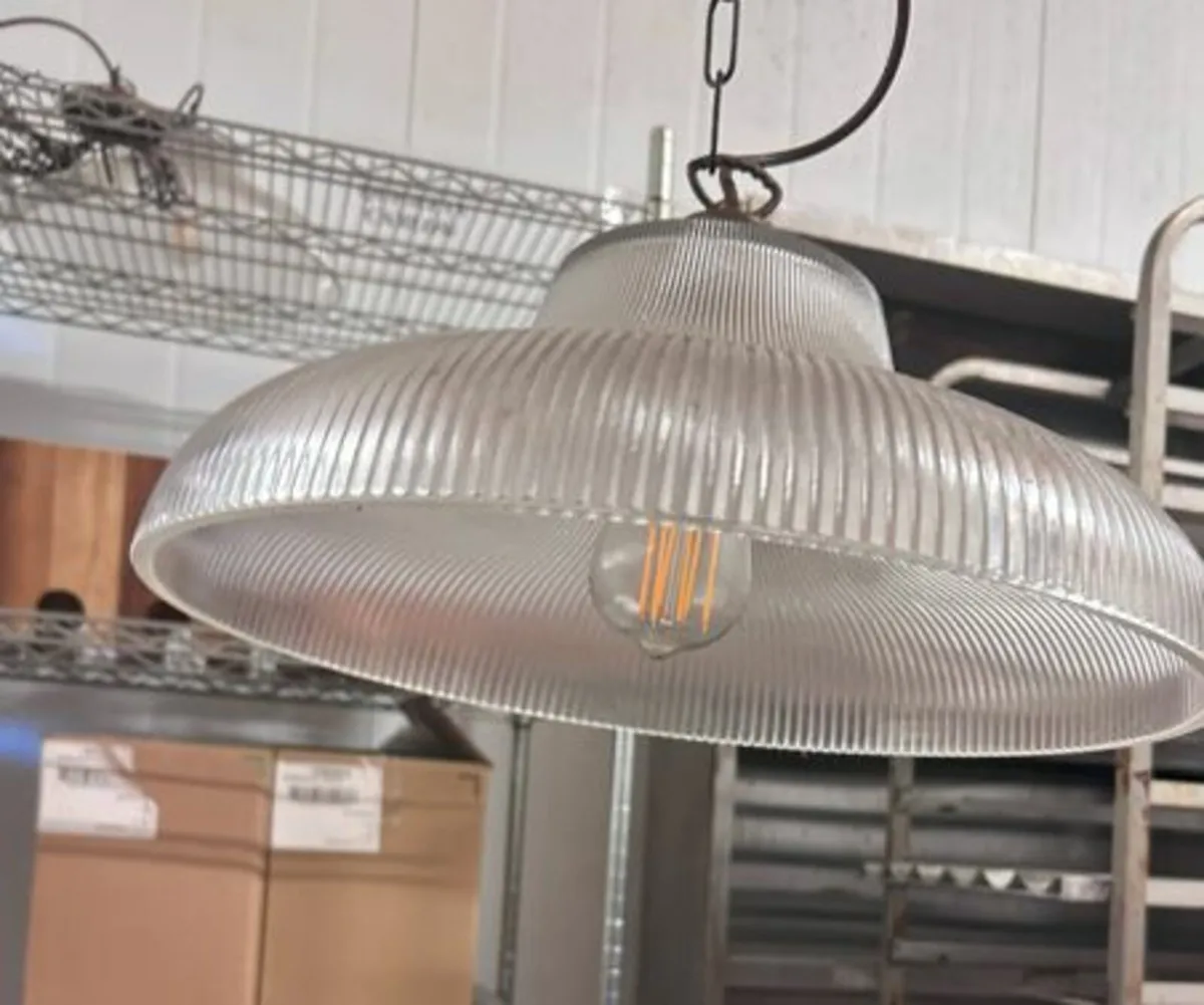 4 x Glass Pendent Mullan Light - Image 2