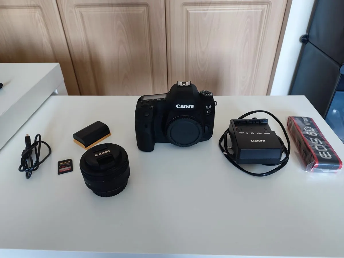 Canon EOS 6D Mark II + 50mm Lens + 128GB SD Card - Image 1