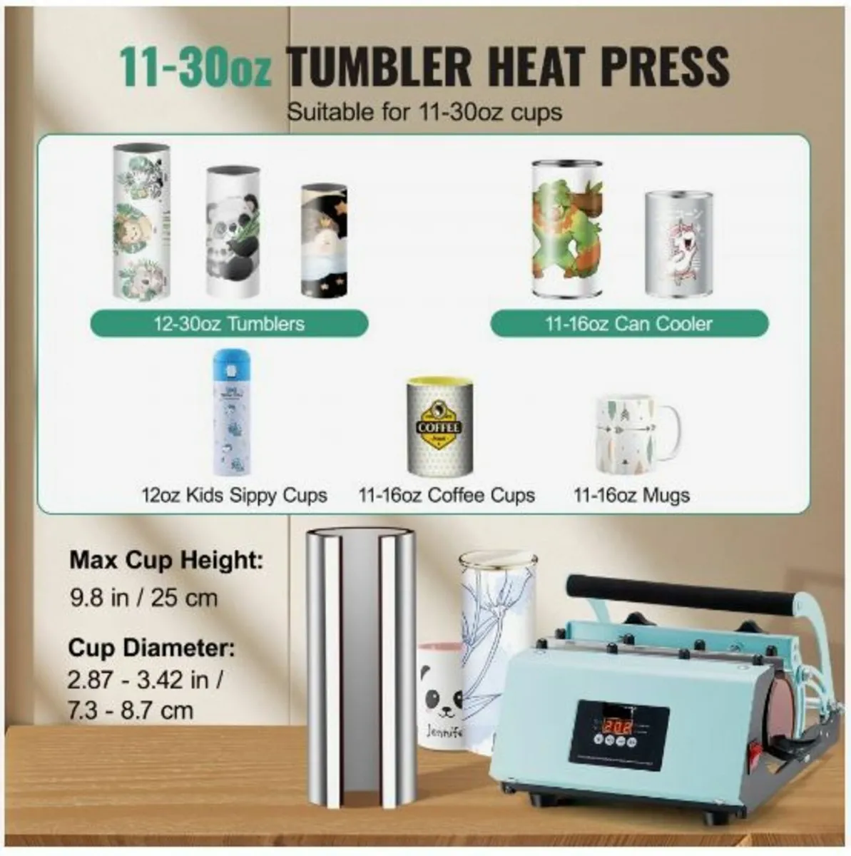Tumbler Heat Press Machine 11-30oz - Image 2