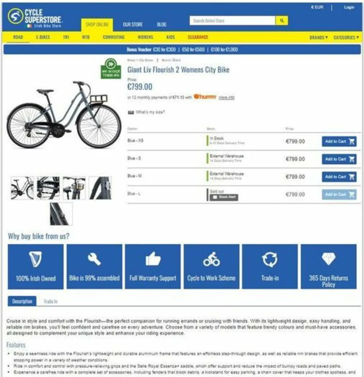 Women's City Bike - Giant Liv Flourish 2 - Image 4