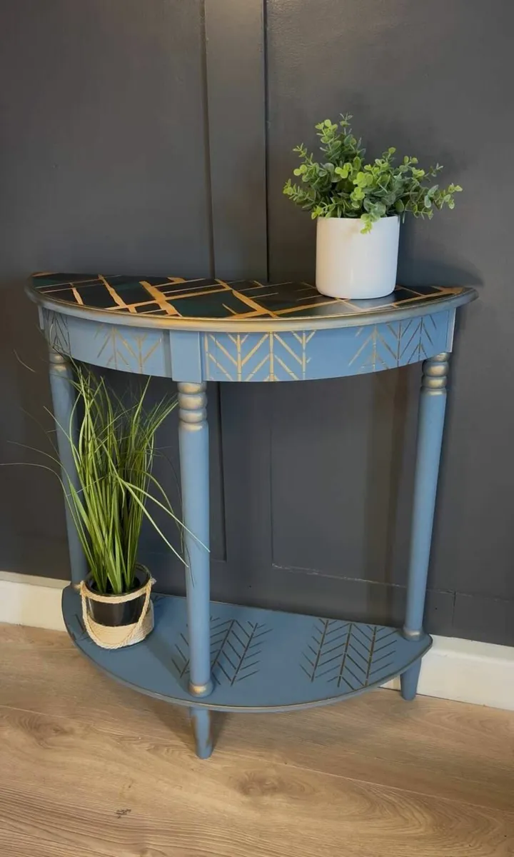 Art Deco Half-Moon Console Table - Image 1