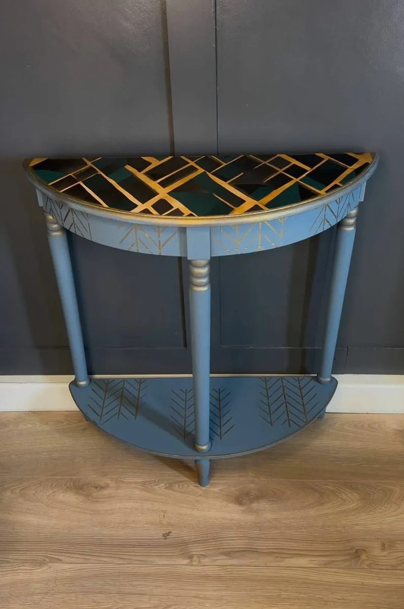 Art Deco Half-Moon Console Table - Image 4