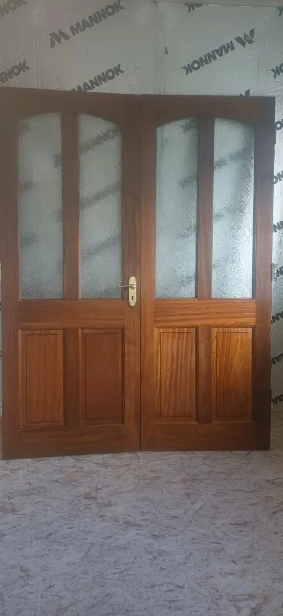 2 Soild teak doors 30" wide "Free To Take Away" - Image 1
