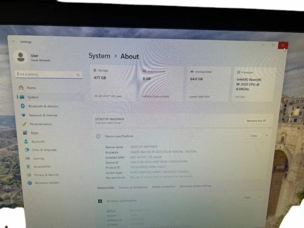 Dell Precision 5820 Design Spec 64Gb Ram 8GB Gra - Image 3