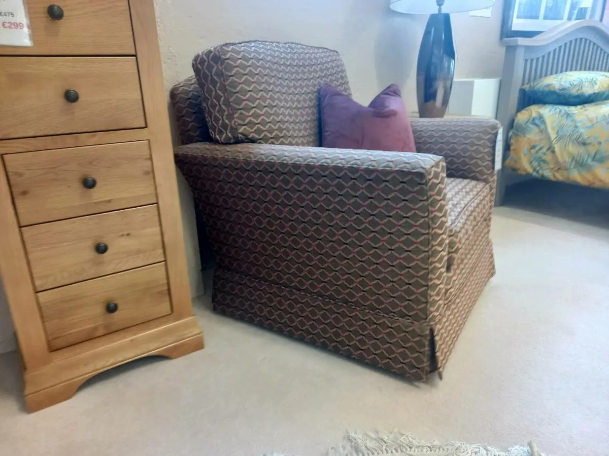 Designer Guild feather filled handmade chair - Image 2