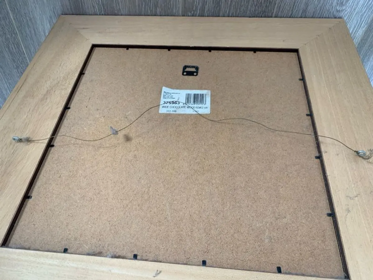 Square Wooden Framed Mirror - Image 3