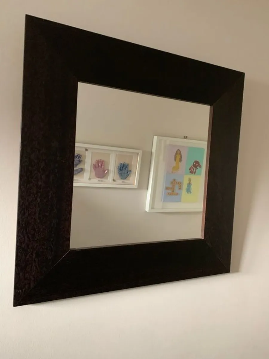 Square Wooden Framed Mirror - Image 4