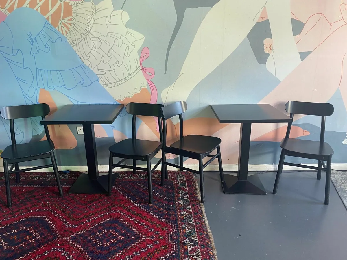 4 x black Ikea GUNLEIF chairs - Image 1