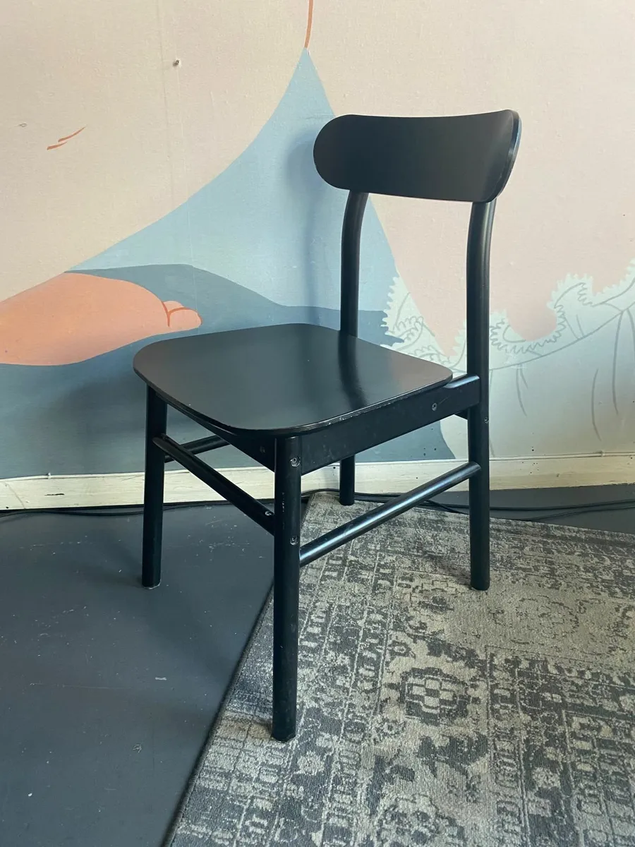 4 x black Ikea GUNLEIF chairs - Image 2
