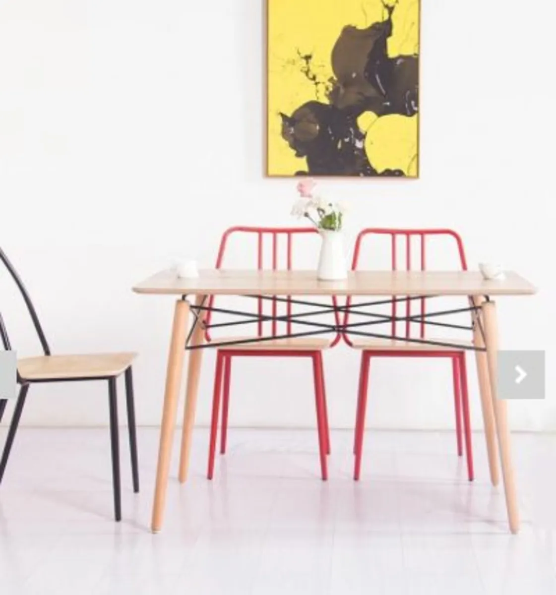 S. Alternative Design Wooden Chairs x 2 - Image 1