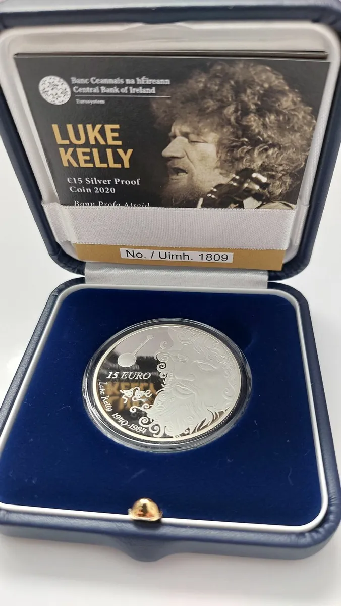 Ireland 2020 Luke Kelly €15 Silver Proof Coin