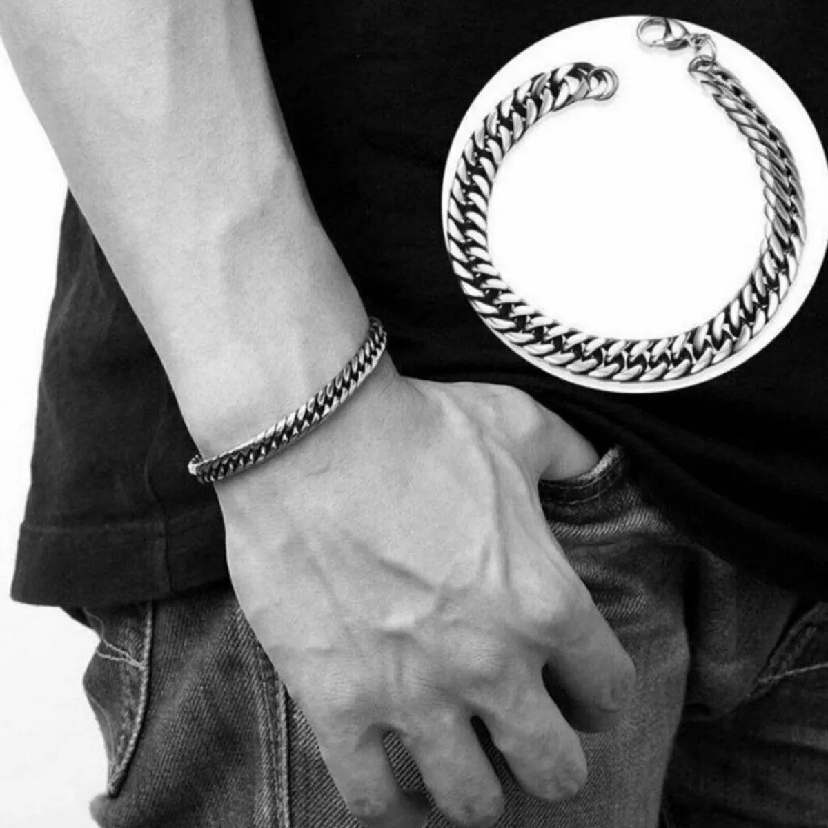 Stainless Steel Silverly Bracelets Bali Foxtail Ch