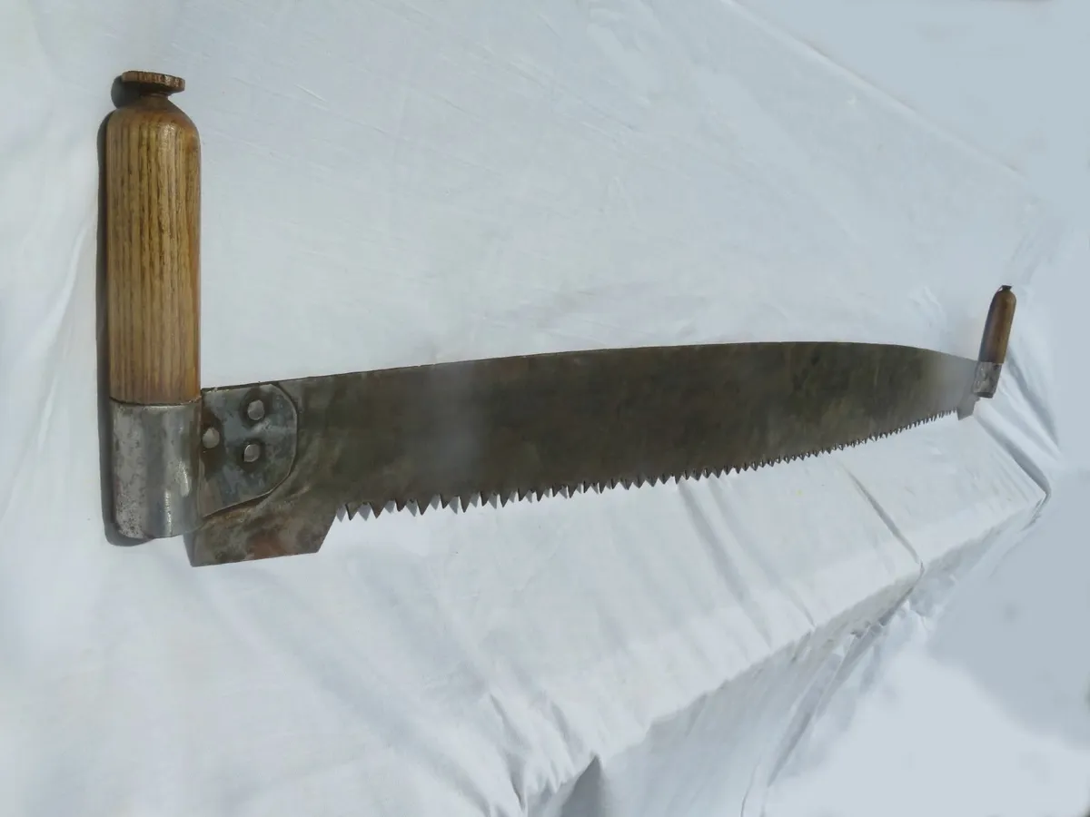 Antique Large 2-Man Crosscut Saw - Image 2