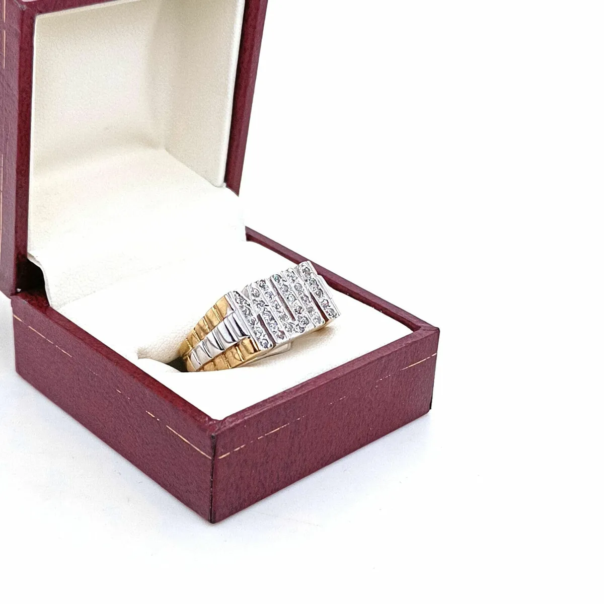 Mum Ring with Rolex Band , 9k Gold & Zirconias - Image 4