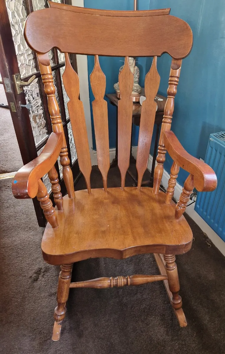 Wooden Rocking Chair - Image 1