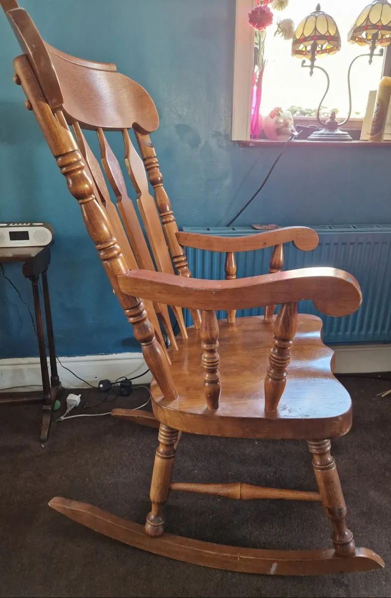 Wooden Rocking Chair - Image 3