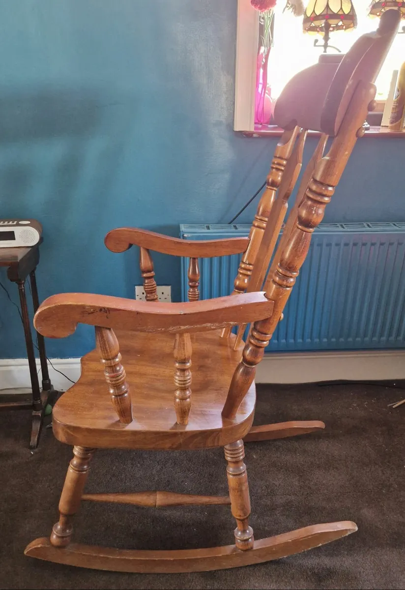 Wooden Rocking Chair - Image 4